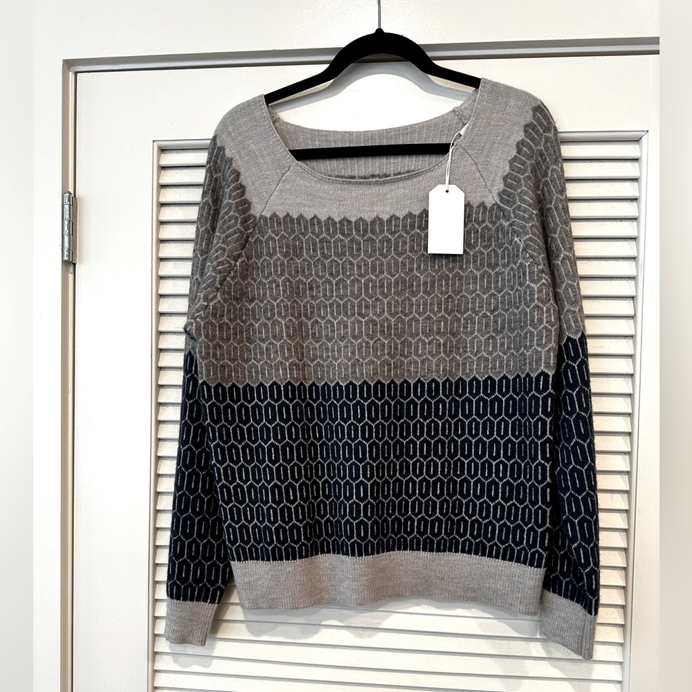 Boutique wool sweater! Super fun print!